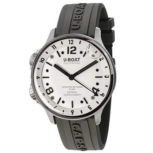 U-boat Mens Analog Swiss Quartz Watch Silicone Bracelet