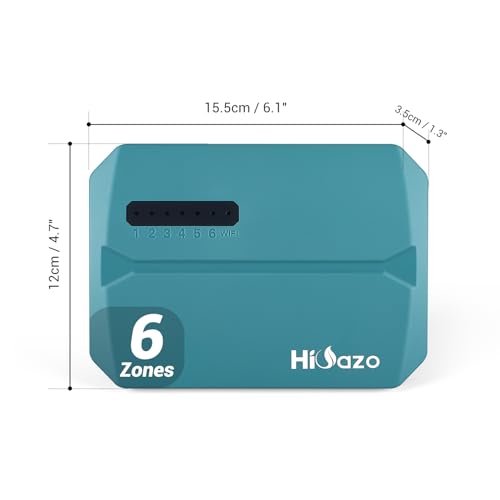 HiOazo 6-Zone WiFi Smart Sprinkler Controller, Rain Sensor