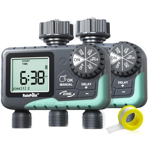2 Zone Sprinkler Timer for Smart Garden Watering