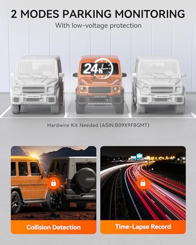 WOLFBOX G900 Mirror Dash Cam Bundle: 4K Front, 2.5K Rear, GPS, Night Vision