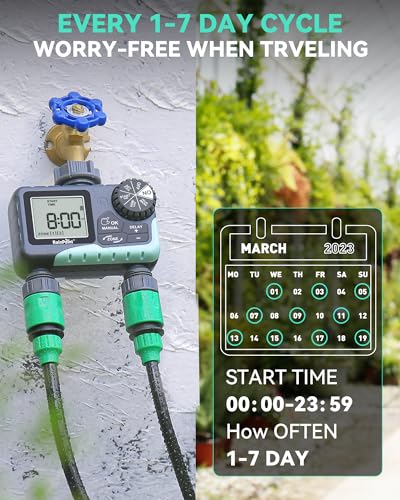 2 Zone Sprinkler Timer for Smart Garden Watering