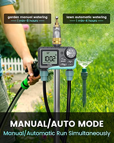 RAINPOINT Sprinkler Timer 2 Outlet for Yard VIP