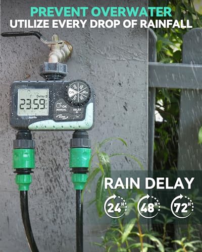 2 Zone Sprinkler Timer for Smart Garden Watering