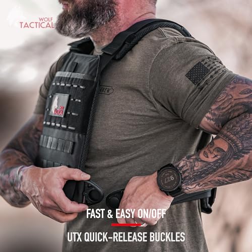 WOLF TACTICAL Adjustable Weighted Vest for Running, Walking