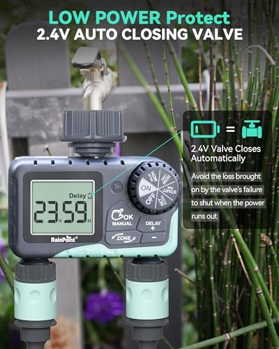 2 Zone Sprinkler Timer for Smart Garden Watering