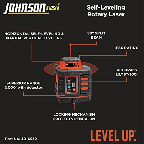 Johnson Level & Tool Rotary Laser System, Red