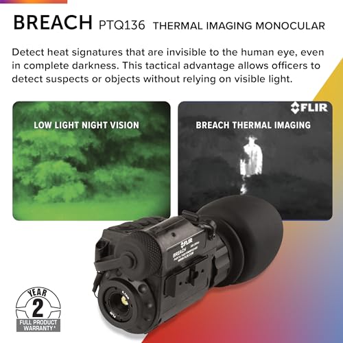 FLIR Breach PTQ136 Thermal Imaging Monocular, Black VIP