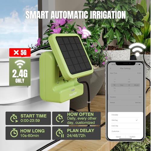 Raddy WS-2 Wi-Fi Solar Drip Irrigation System, Smart Hub