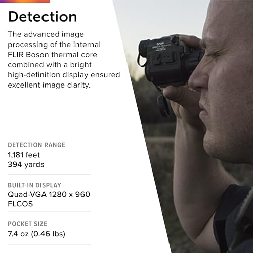 FLIR Breach PTQ136 Thermal Imaging Monocular, Black VIP