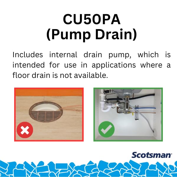 Scotsman CU50PA Undercounter Gourmet Ice Maker with Pump