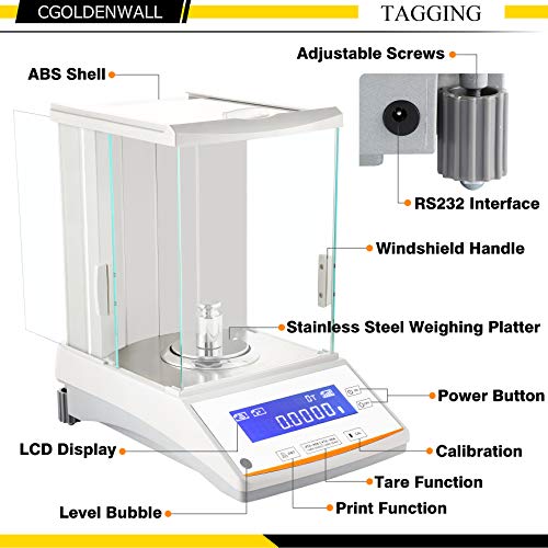 CGOLDENWALL High Precision Digital Lab Balance for Laboratories