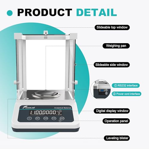 JOANLAB 0.1mg Digital Analytical Balance, Auto-Calibration VIP