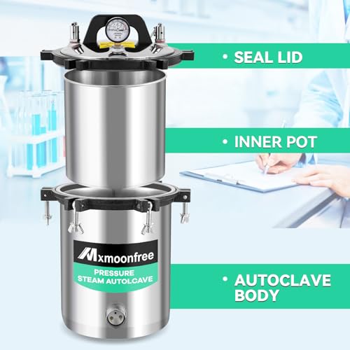 Mxmoonfree 12L Portable Lab Autoclave for VIPs