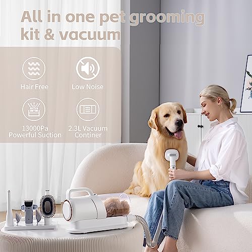 7-in-1 Pet Grooming Kit with Vacuum and Nail Grinder