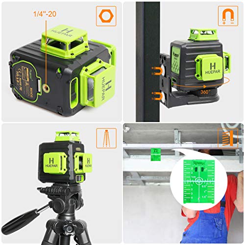 Huepar 3D Green Beam Laser Level - B03CG