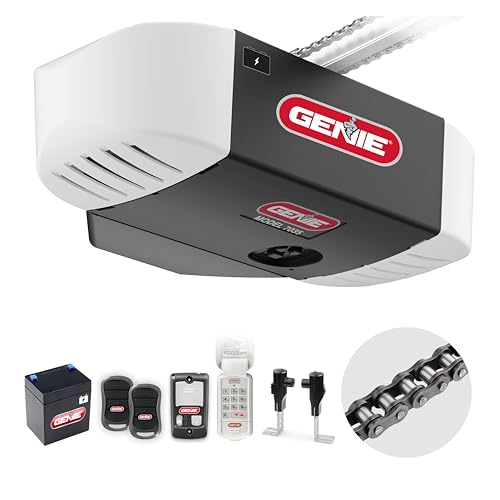 Genie 750 3/4 HPc Garage Door Opener - Battery Backup - Wireless Keypad