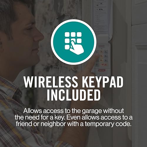 Genie 750 3/4 HPc Garage Door Opener - Battery Backup - Wireless Keypad