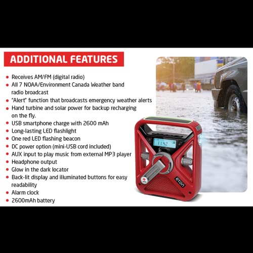 Eton Red Cross Emergency Weather Radio with Phone Charger