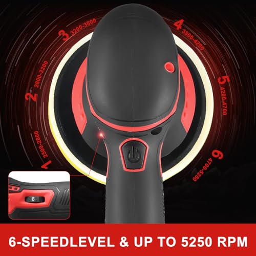 AOBEN Cordless Buffer Polisher Kit with 6 Variable Speeds