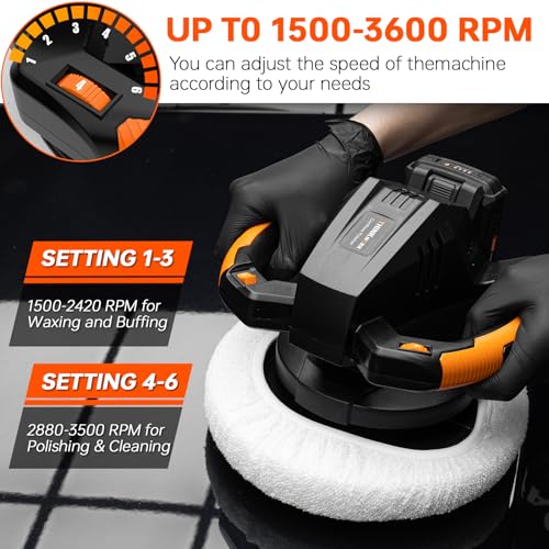 20V Cordless Buffer Polisher for Car Waxing Kit