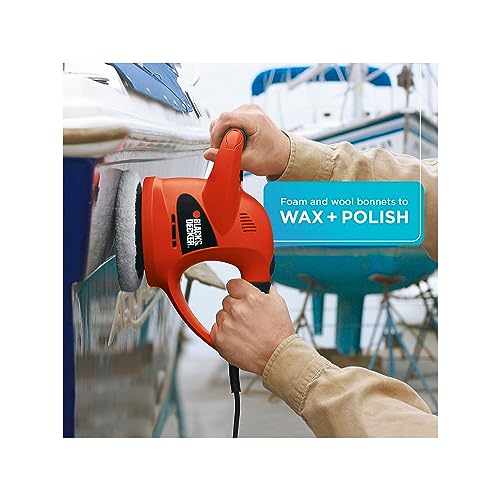 BLACK+DECKER 6" Orbital Car Polisher with Bonnets