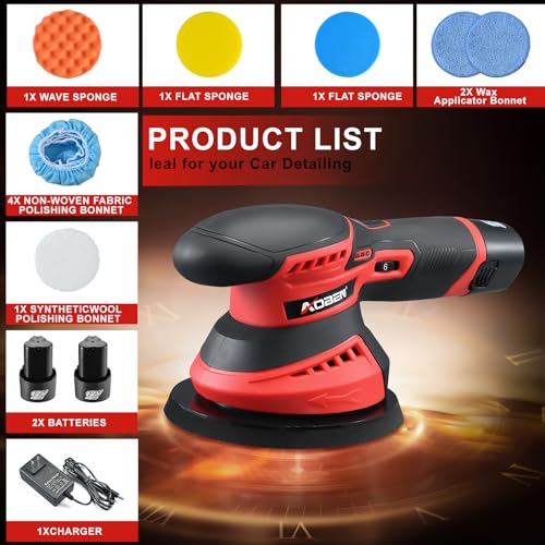 AOBEN Cordless Buffer Polisher Kit with 6 Variable Speeds
