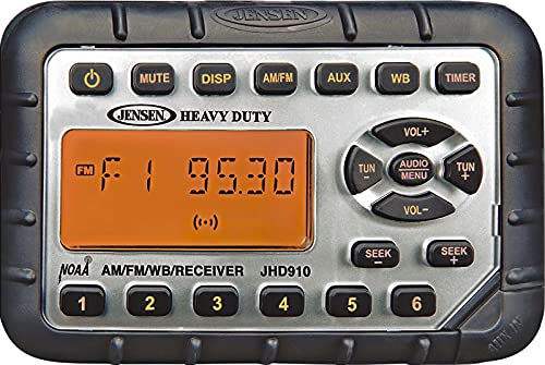 Jensen JHD910 Waterproof AM/FM/WB Radio with Weather Alert