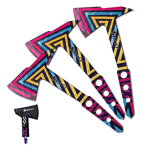Colorful Throwing Axes Set, 11" Full Tang - 3 Pack