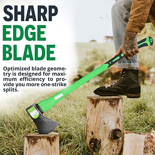 WilFiks 36” Camping Outdoor Hatchet for Wood Splitting