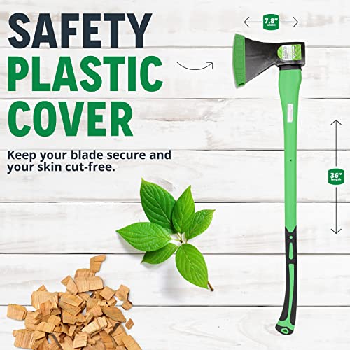 WilFiks 36” Camping Outdoor Hatchet for Wood Splitting