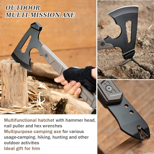 17" Camping Axe with Sheath and Sharpening Stone