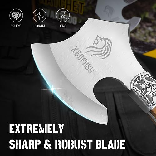 NedFoss Warthog 9" Axe: Camp, Survival, Outdoor