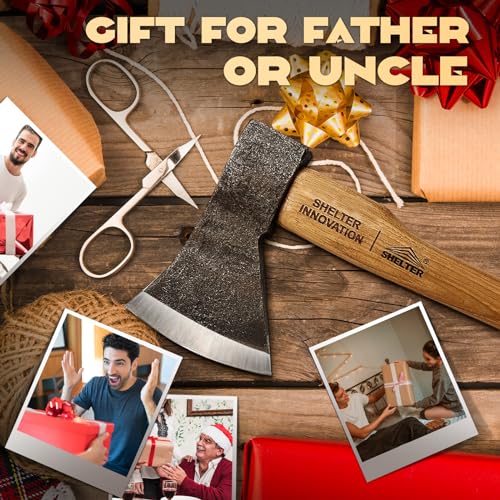 Vintage Style 15" Wood Splitting Axe with Hickory Handle