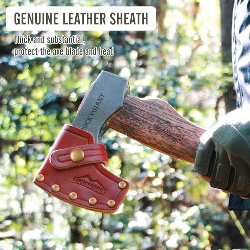 Hand Forged Camping Axe with Sheath, Outdoor Survival