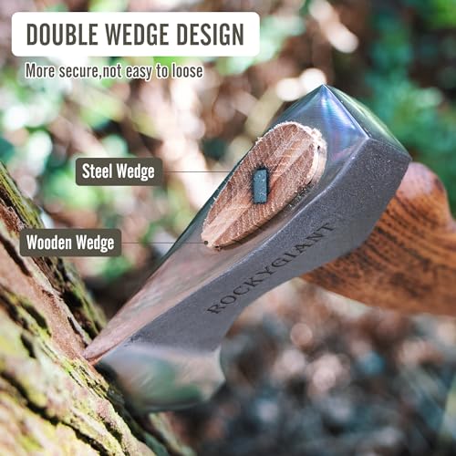 Hand Forged Camping Axe with Sheath, Outdoor Survival