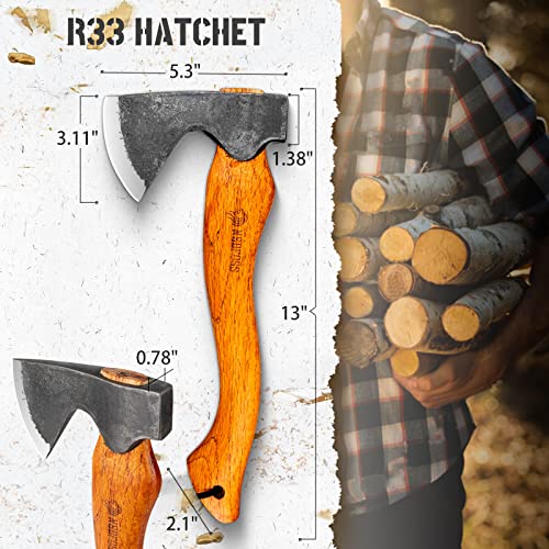 NedFoss R33 Camping Hatchet - Hand Forged Survival Axe
