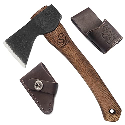 BeaverCraft Hand Forged Hatchet Axe with Sheath