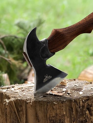14.7" Camping Axe and Hatchet Set with Sheath
