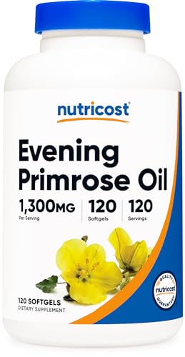 Nutricost Evening Primrose Oil Softgels, 1,300mg - 120 Servings