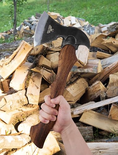 14.7" Camping Axe and Hatchet Set with Sheath