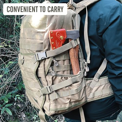 Hand Forged Camping Axe with Sheath, Outdoor Survival