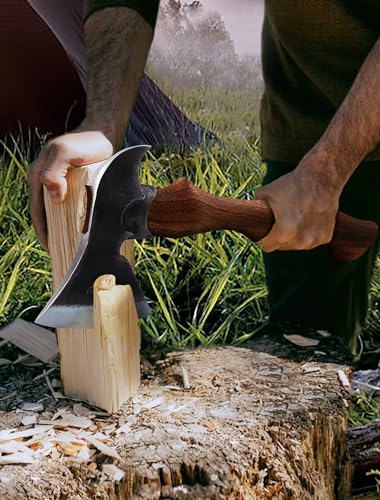 14.7" Camping Axe and Hatchet Set with Sheath