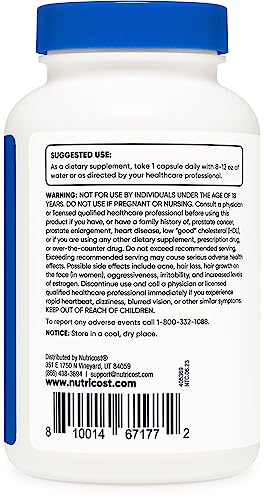 Nutricost DHEA 100mg - Gluten Free, Soy Free