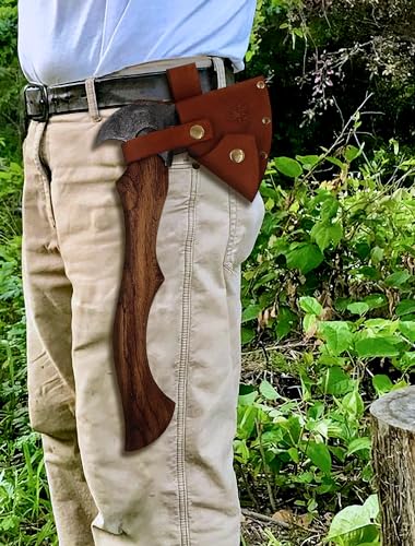 14.7" Camping Axe and Hatchet Set with Sheath