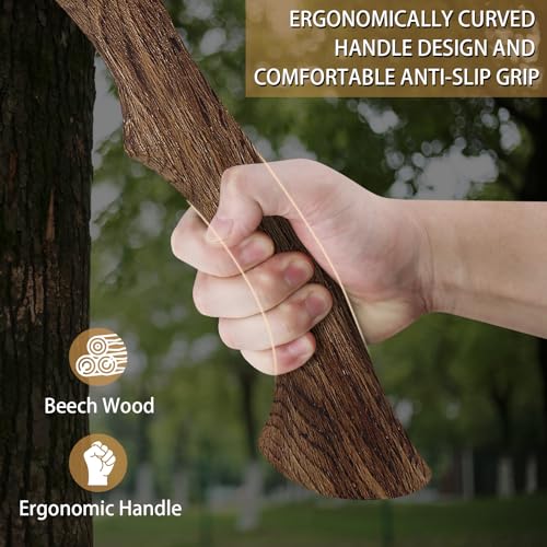 14.3" Hand Forged Bushcraft Axe with Sheath