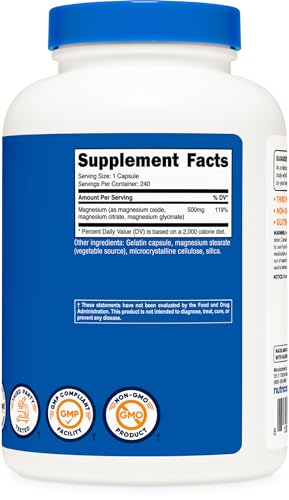 Nutricost Magnesium Complex Capsules - Oxide, Citrate, Glycinate