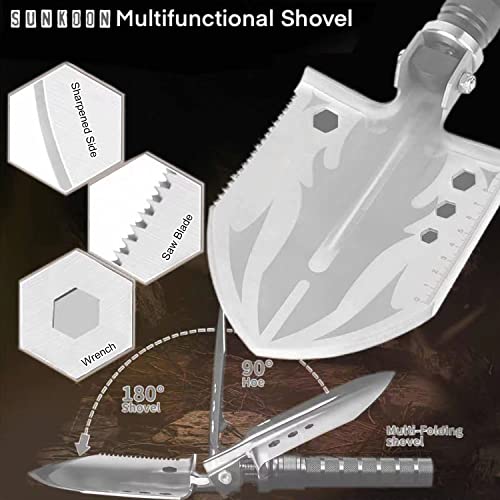 Sunkoon VIP Survival Shovel Axe with Lengthened Handle