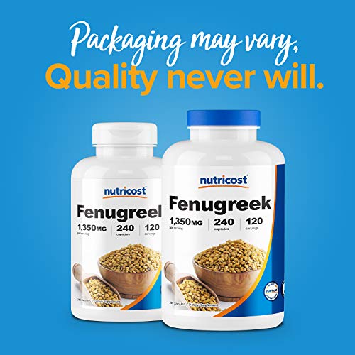 Nutricost Fenugreek Seed Capsules - 240ct, Non-GMO