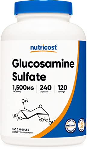 Nutricost Glucosamine Sulfate Capsules, 240 Count