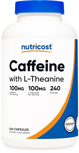 Nutricost Caffeine & L-Theanine Capsules, 240 Servings